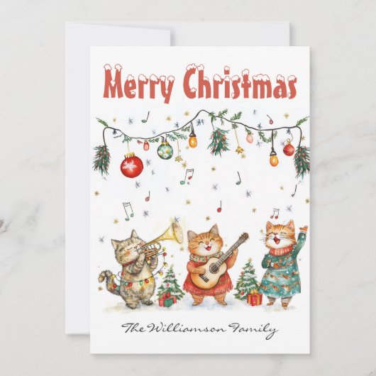 Flat Holiday Card Feiertagskarte (Vorderseite)