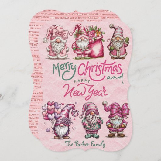 Flat Holiday Card Feiertagskarte (Vorne/Hinten)