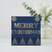 Flat Holiday Card Feiertagskarte (Stehend Vorderseite)