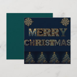 Flat Holiday Card Feiertagskarte