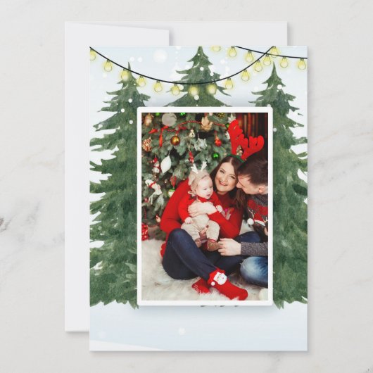 Flat Holiday Card Feiertagskarte (Vorderseite)