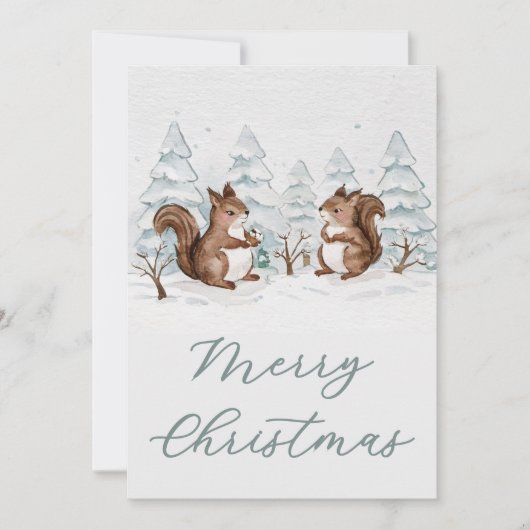 Flat Holiday Card Feiertagskarte (Vorderseite)