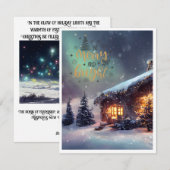 Flat Holiday Card Feiertagskarte (Vorne/Hinten)