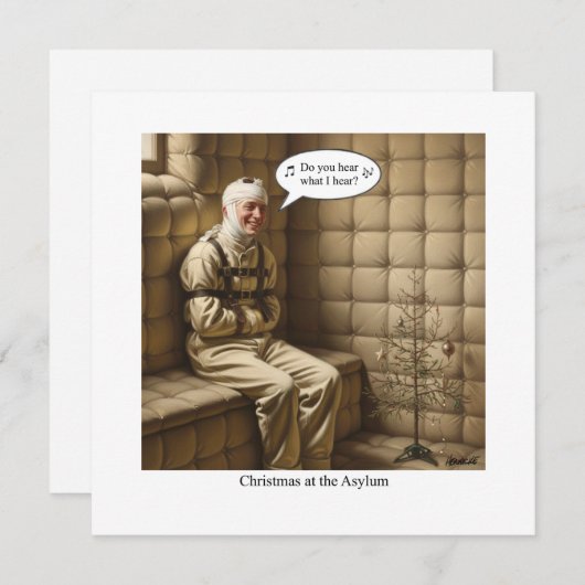 Flat Holiday Card Feiertagskarte (Vorne/Hinten)