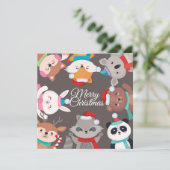 Flat Holiday Card Feiertagskarte (Stehend Vorderseite)