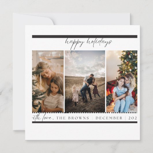 Flat Holiday Card Feiertagskarte (Vorderseite)