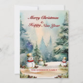 Flat Holiday Card Feiertagskarte (Vorderseite)