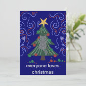 Flat Holiday Card Feiertagskarte (Stehend Vorderseite)