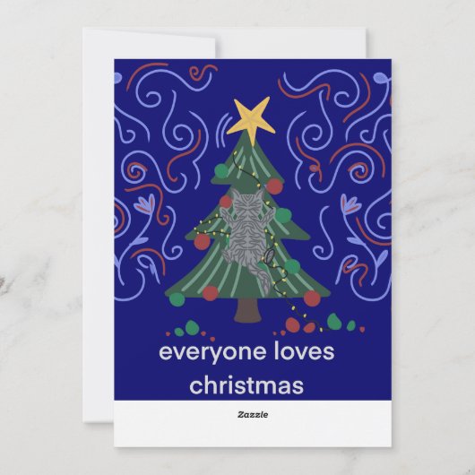 Flat Holiday Card Feiertagskarte (Rückseite)