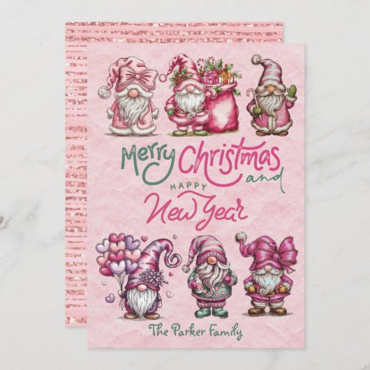 Flat Holiday Card Feiertagskarte (Vorne/Hinten)