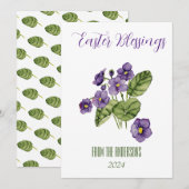 Flat Holiday Card Feiertagskarte (Vorne/Hinten)