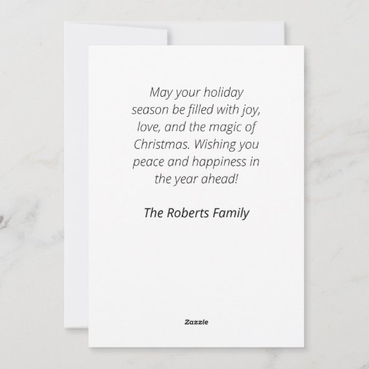 Flat Holiday Card Feiertagskarte (Rückseite)