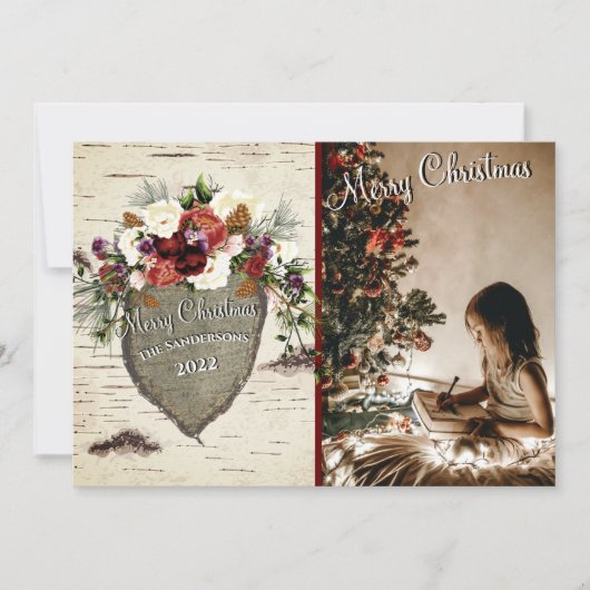 Flat Holiday Card Feiertagskarte (Vorderseite)