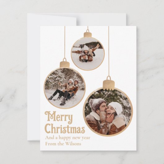 Flat Holiday Card Feiertagskarte (Vorderseite)
