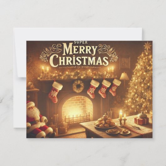 Flat Holiday Card Feiertagskarte (Vorderseite)