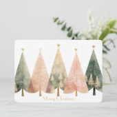 Flat Holiday Card Feiertagskarte (Stehend Vorderseite)