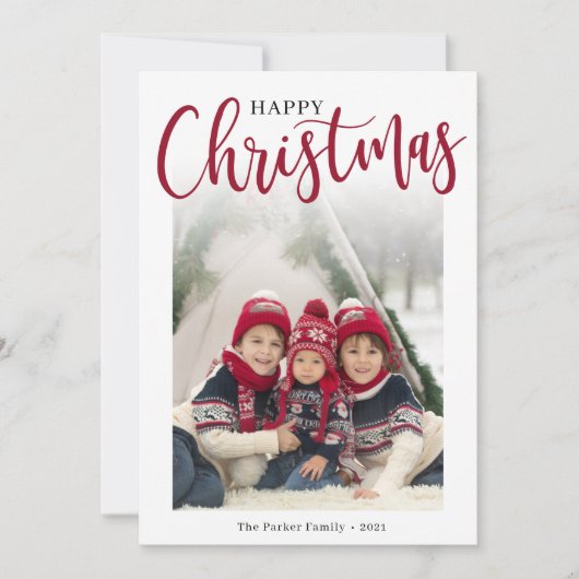 Flat Holiday Card Feiertagskarte (Vorderseite)