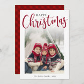 Flat Holiday Card Feiertagskarte (Vorne/Hinten)