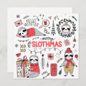 Flat Holiday Card Feiertagskarte (Vorne/Hinten)