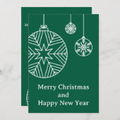 Flat Holiday Card Feiertagskarte (Vorne/Hinten)