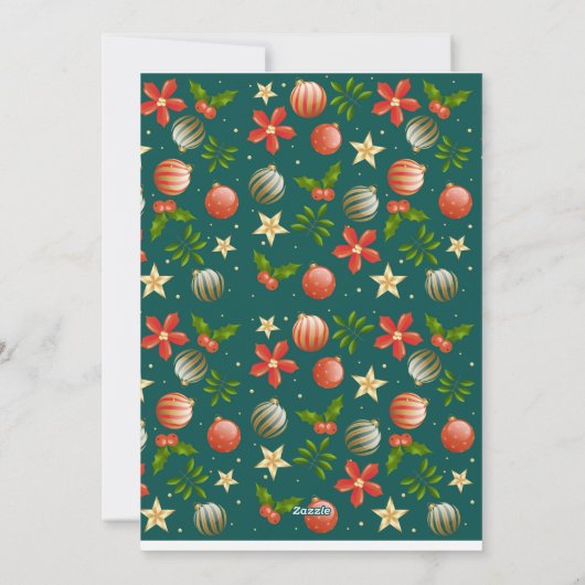 Flat Holiday Card Feiertagskarte (Rückseite)