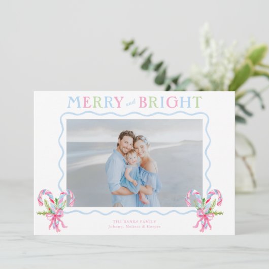 Flat Holiday Card Feiertagskarte (Stehend Vorderseite)