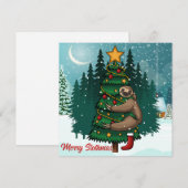 Flat Holiday Card Feiertagskarte (Vorne/Hinten)