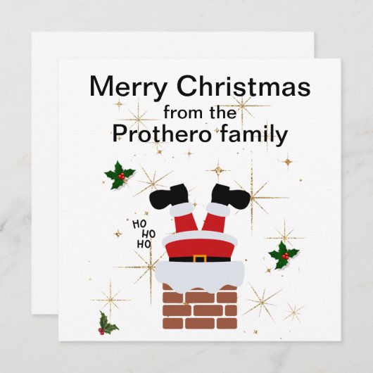 Flat Holiday Card Feiertagskarte (Vorne/Hinten)