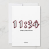 Flat Holiday Card Feiertagskarte (Rückseite)