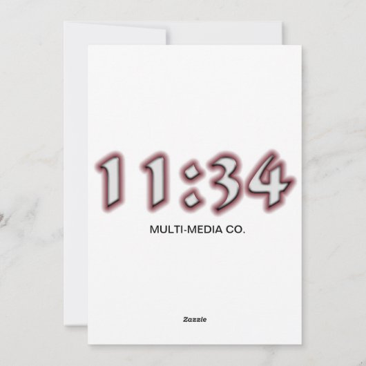 Flat Holiday Card Feiertagskarte (Rückseite)