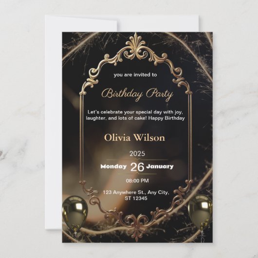 Flat Holiday Card Feiertagskarte (Vorderseite)