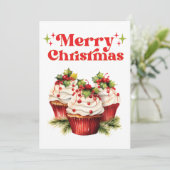 Flat Holiday Card Feiertagskarte (Stehend Vorderseite)