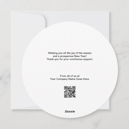 Flat Holiday Card Feiertagskarte (Rückseite)