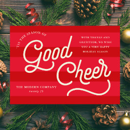 Flat Holiday Card für Business Good Cheer Feiertagskarte