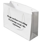 Flat Holiday Card Große Geschenktüte (Rückseite Schrägansicht)