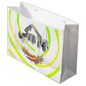 Flat Holiday Card Große Geschenktüte (Vorderseite Schrägansicht)