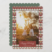 Flat Holiday Card Happy Holidays Feiertagskarte (Vorne/Hinten)