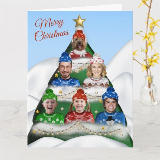 Flat Holiday Card Karte (Gelbe Blume)