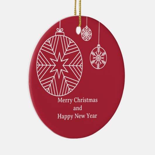 Flat Holiday Card Keramik Ornament (Rechts)