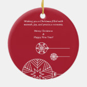Flat Holiday Card Keramik Ornament (Hinten)