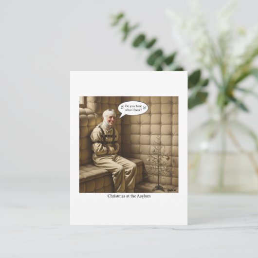 Flat Holiday Card Postkarte (Stehend Vorderseite)