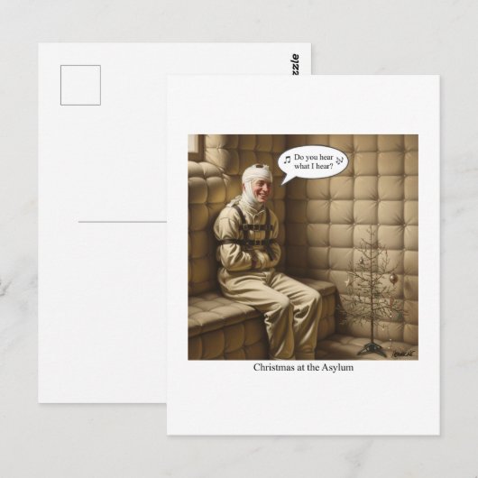 Flat Holiday Card Postkarte (Vorne/Hinten)