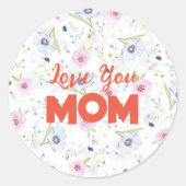 Flat Holiday Card Runder Aufkleber (Vorderseite)