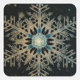 Flat Holiday Quadratischer Aufkleber