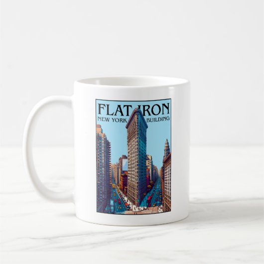 Flat Iron Gebäude New York City Kaffeetasse (Links)