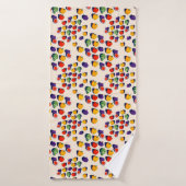 Flat lay pattern of figs bell peppers badehandtuch (Badehandtuch)