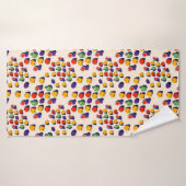 Flat lay pattern of figs bell peppers badehandtuch (Badehandtuch)