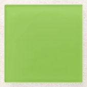 Flat Lime Green Background – School Texture Glasuntersetzer (Vorderseite)
