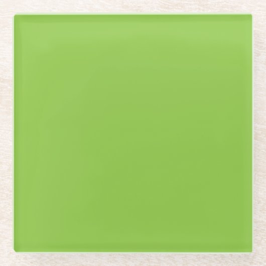 Flat Lime Green Background – School Texture Glasuntersetzer (Vorderseite)