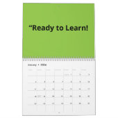 Flat Lime Green Background – School Texture Kalender (Jan 2026)